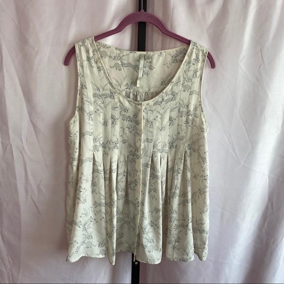 LC Lauren Conrad Tops - LC by Lauren Conrad Fox Print Tank Top, sz Medium